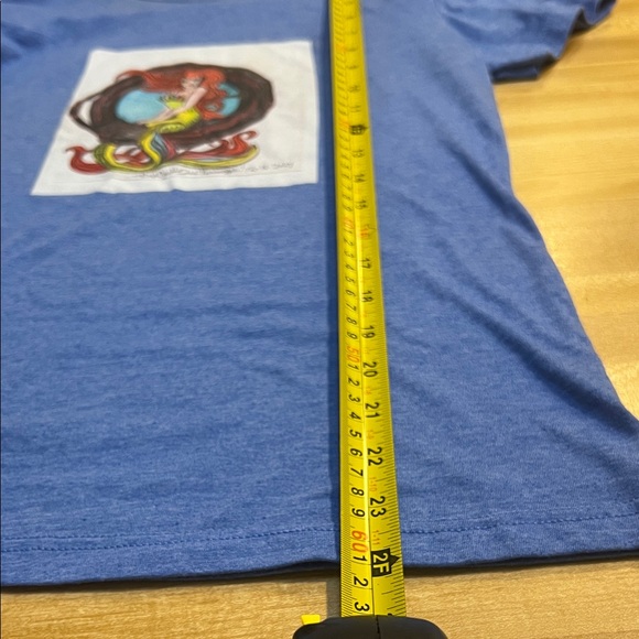 Blue (Small )Julie Lee Nersinger Art  T-Shirt with Mermaid Design. - Picture 5 of 8